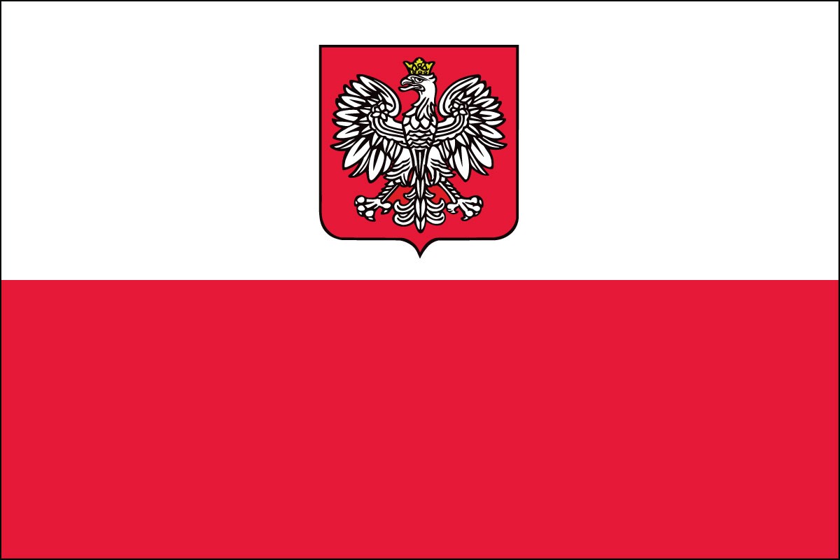 Shop country flags for sale, Poland outdoor nylon flag with Eagle
