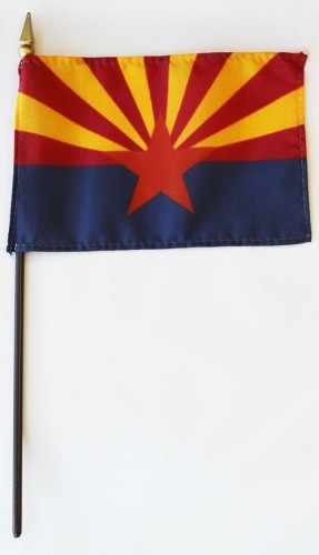 Arizona  4in x 6in State Stick Flags