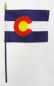 Colorado  4in x 6in Mounted Flags