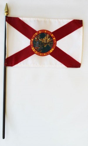 Florida  4in x 6in Mounted Flags