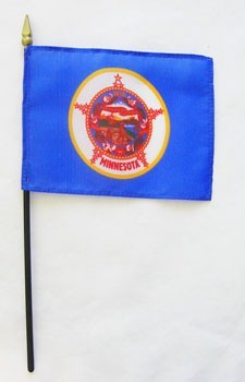 Minnesota  4in x 6in Mounted Flags