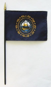 New Hampshire  4in x 6in Mounted Flags