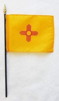 New Mexico  4in x 6in Mounted Flags