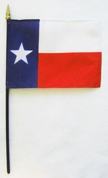 Texas  4in x 6in Mounted Flags