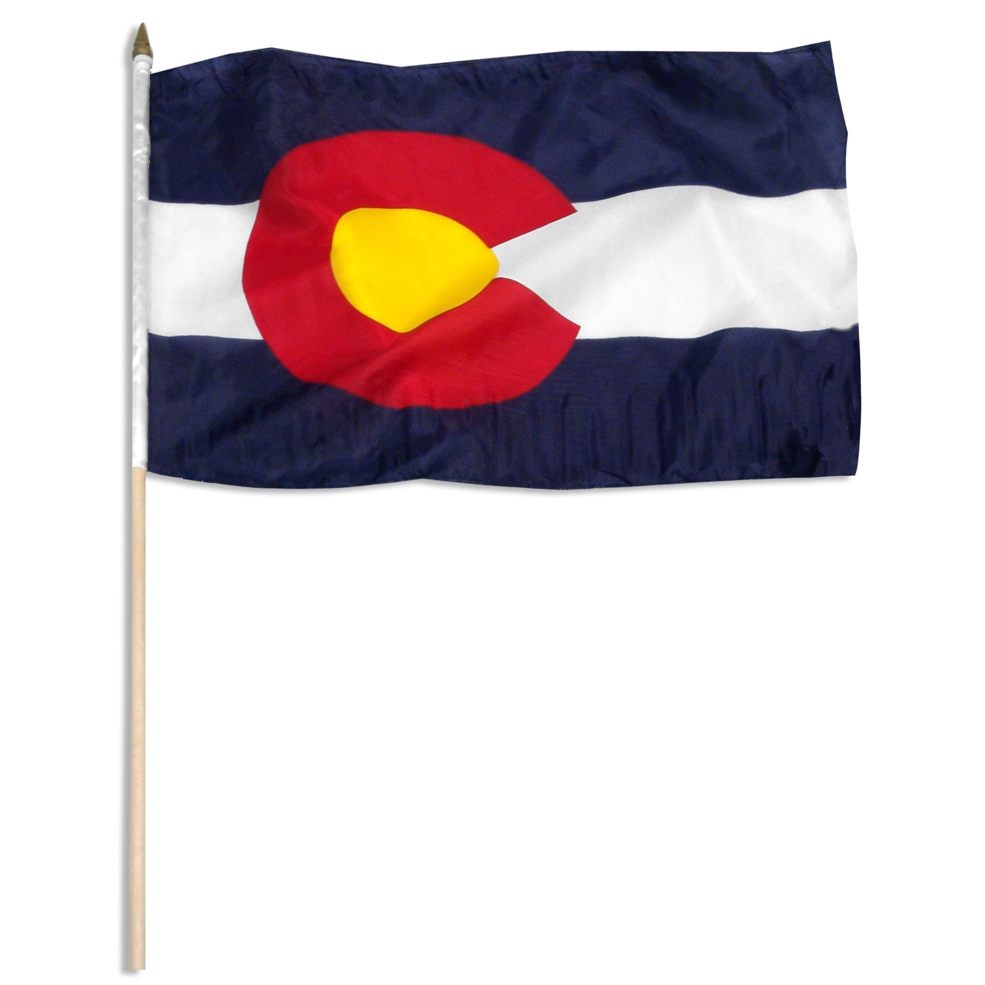 Colorado  12in x 18in Mounted Stick Flag