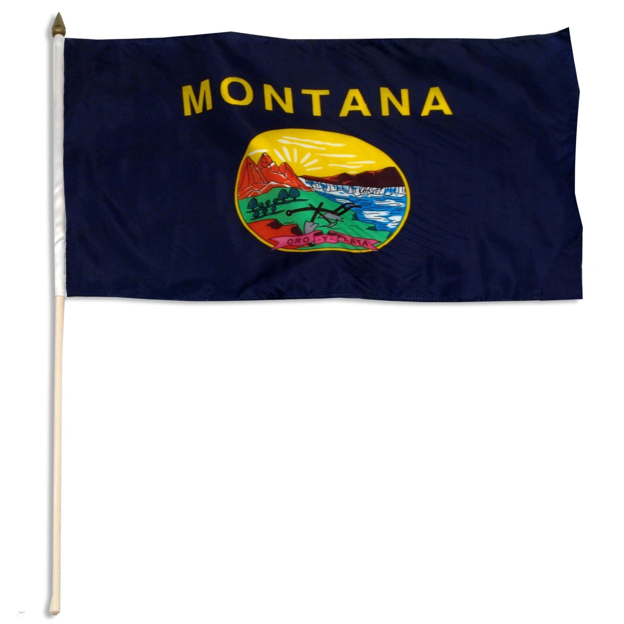 Montana  12in x 18in Mounted Flag