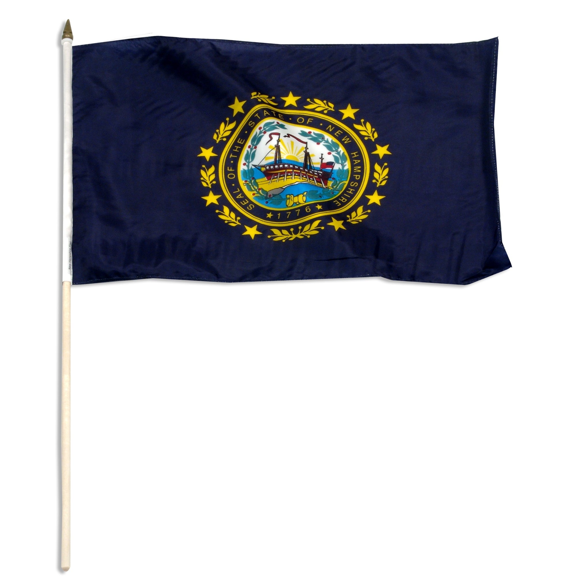 New Hampshire  12in x 18in Mounted Flag