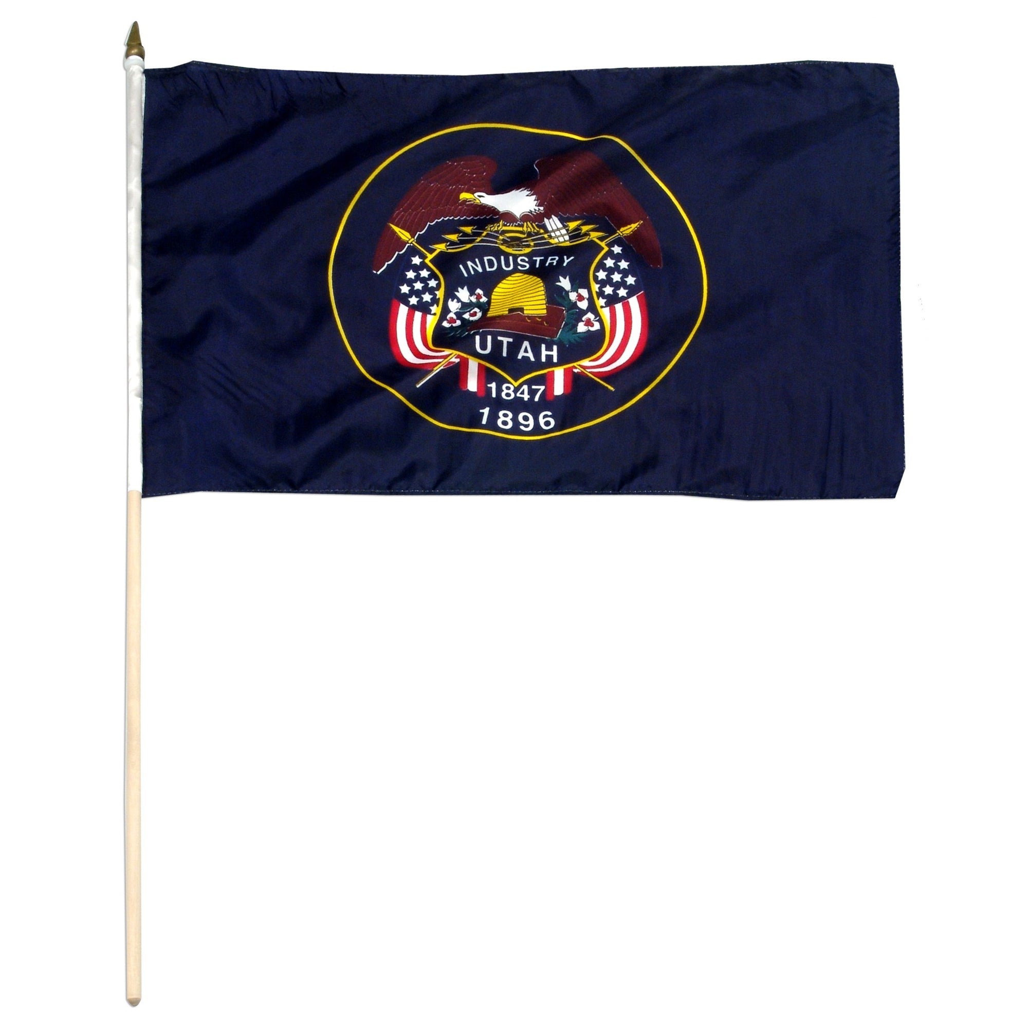Utah  12in x 18in Mounted Flag