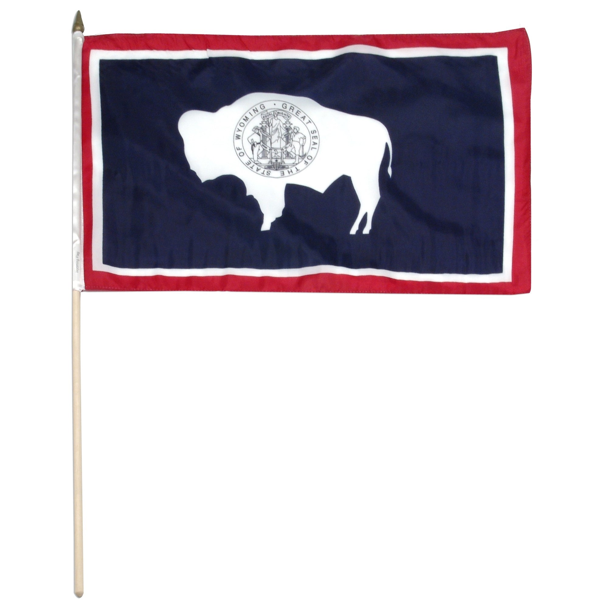 Wyoming  12in x 18in Mounted Flag
