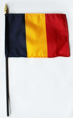 Chad 4in x 6in Mounted Stick Flags