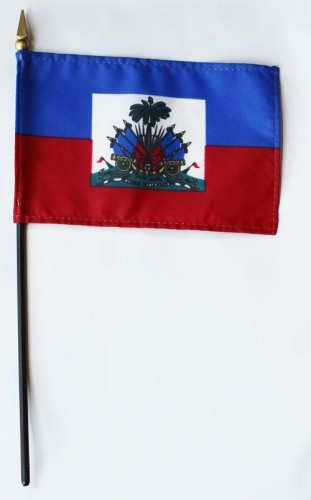 Haiti 4in x 6in Mounted Stick Flags