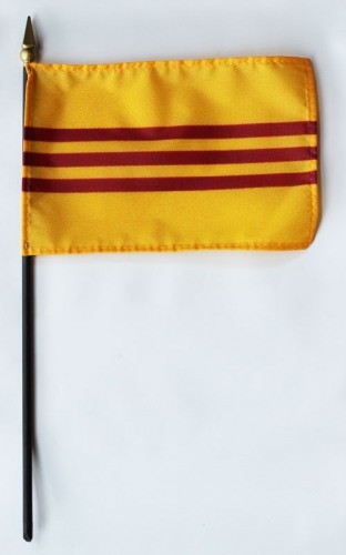 South Vietnam 4in x 6in Mounted Stick Flags