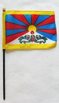 Tibet 4in x 6in Mounted Flags