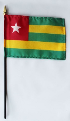 Togo 4in x 6in Mounted Stick Flags