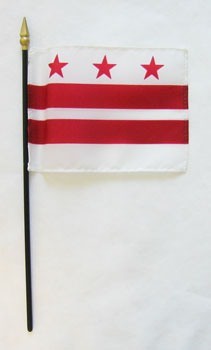 District Of Columbia (Washington DC ) 4in x 6in Mounted Flags