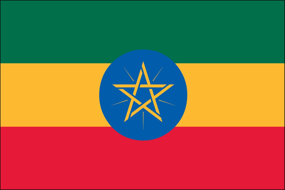 Ethiopia 2ftx 3ft Indoor Polyester Flag