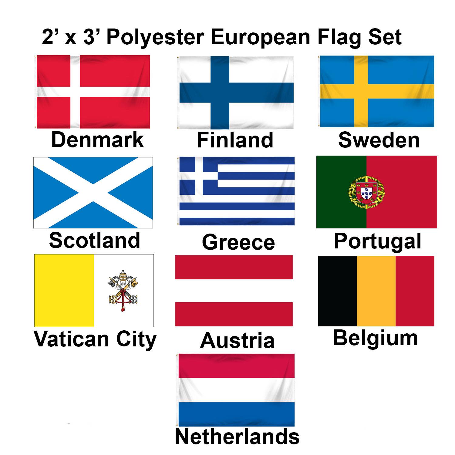 European Flags For Sale 1-800 Flags