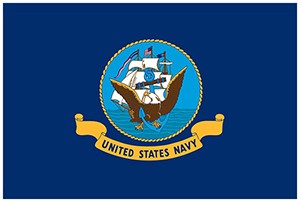 US Navy 3' x 5' Indoor Polyester Flags