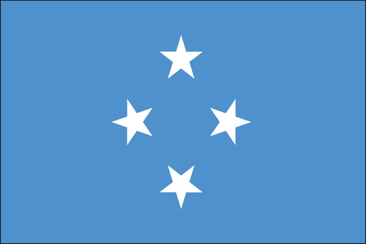 Micronesia 2ft x 3ft Indoor Polyester Flag