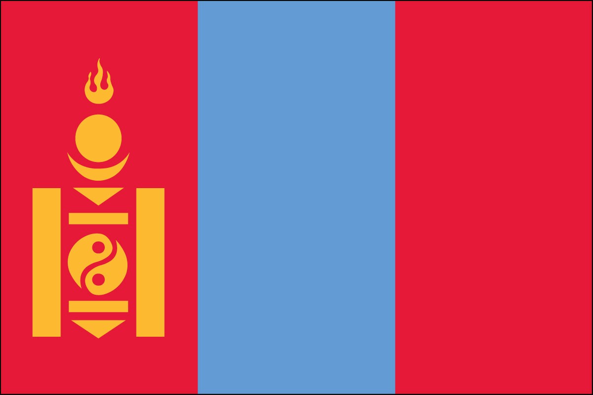 Mongolia 2ft x 3ft Indoor Polyester Flag