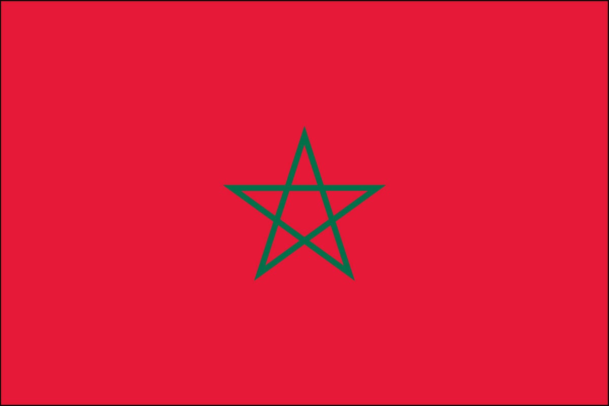 Morocco 2ft x 3ft Indoor Polyester Flag
