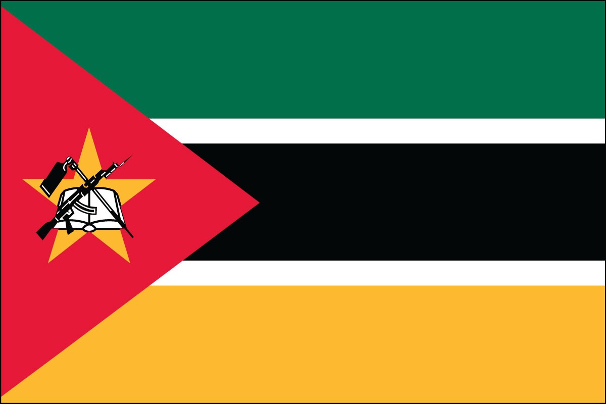 Mozambique 2ft x 3ft Indoor Polyester Flag