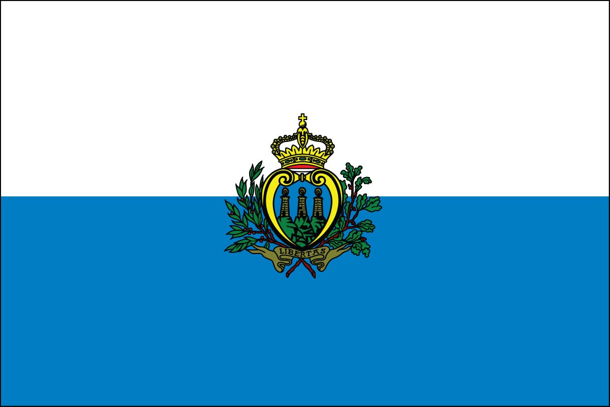 San Marino 2ft x 3ft Indoor Polyester Flag