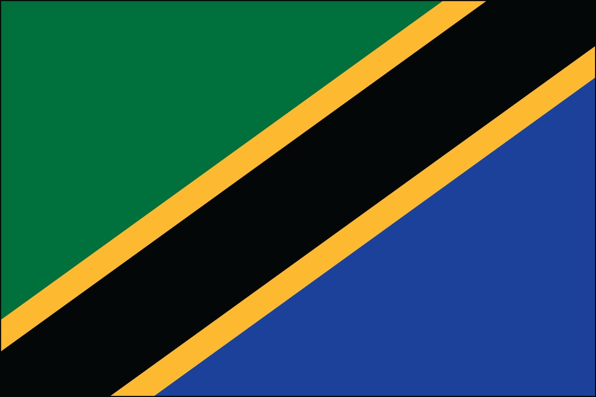 Tanzania 2ft x 3ft Indoor Polyester Flag