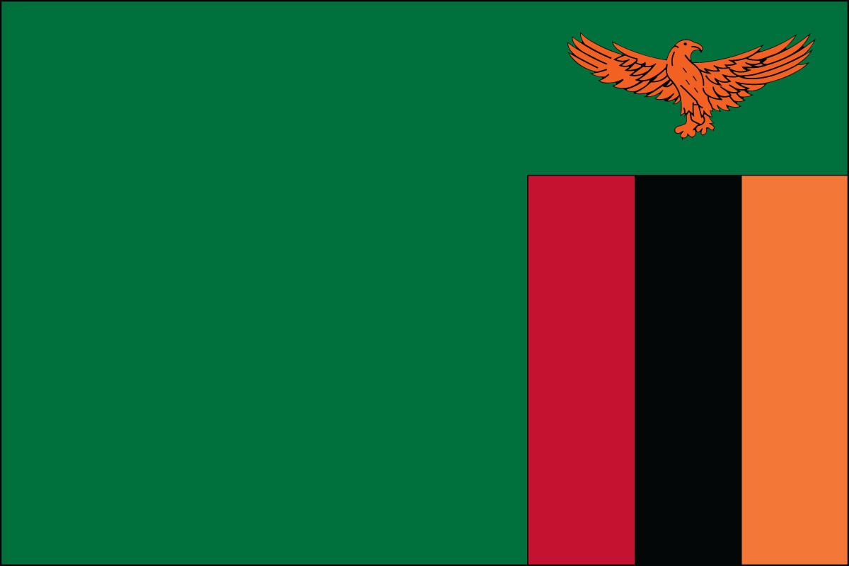 Zambia 2ft x 3ft Indoor Polyester Flag