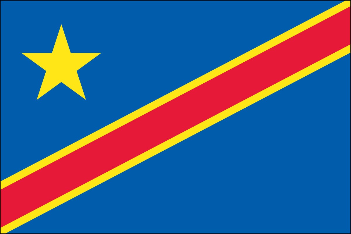 Dem Republic of Congo 3ft x 5ft Indoor Polyester Flag