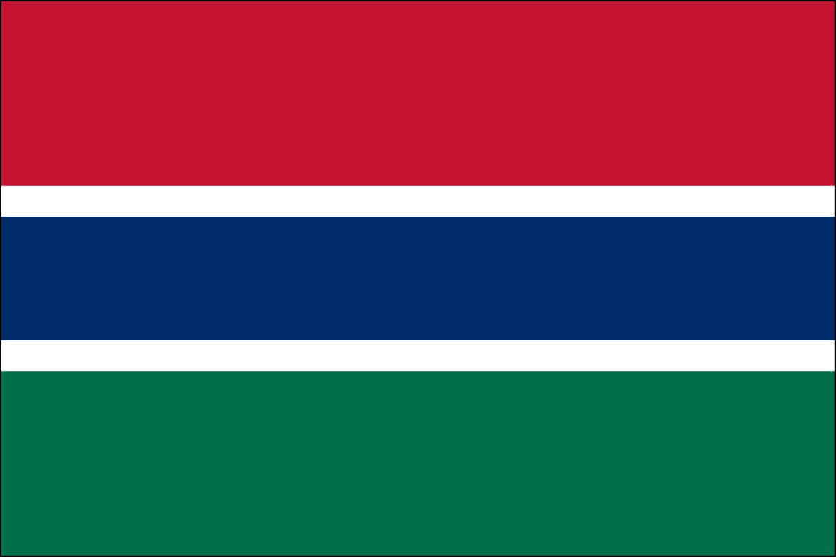 Gambia 3ft x 5ft Indoor Polyester Flag