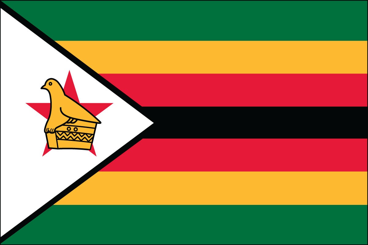 Zimbabwe 3ft x 5ft Indoor Polyester Flag