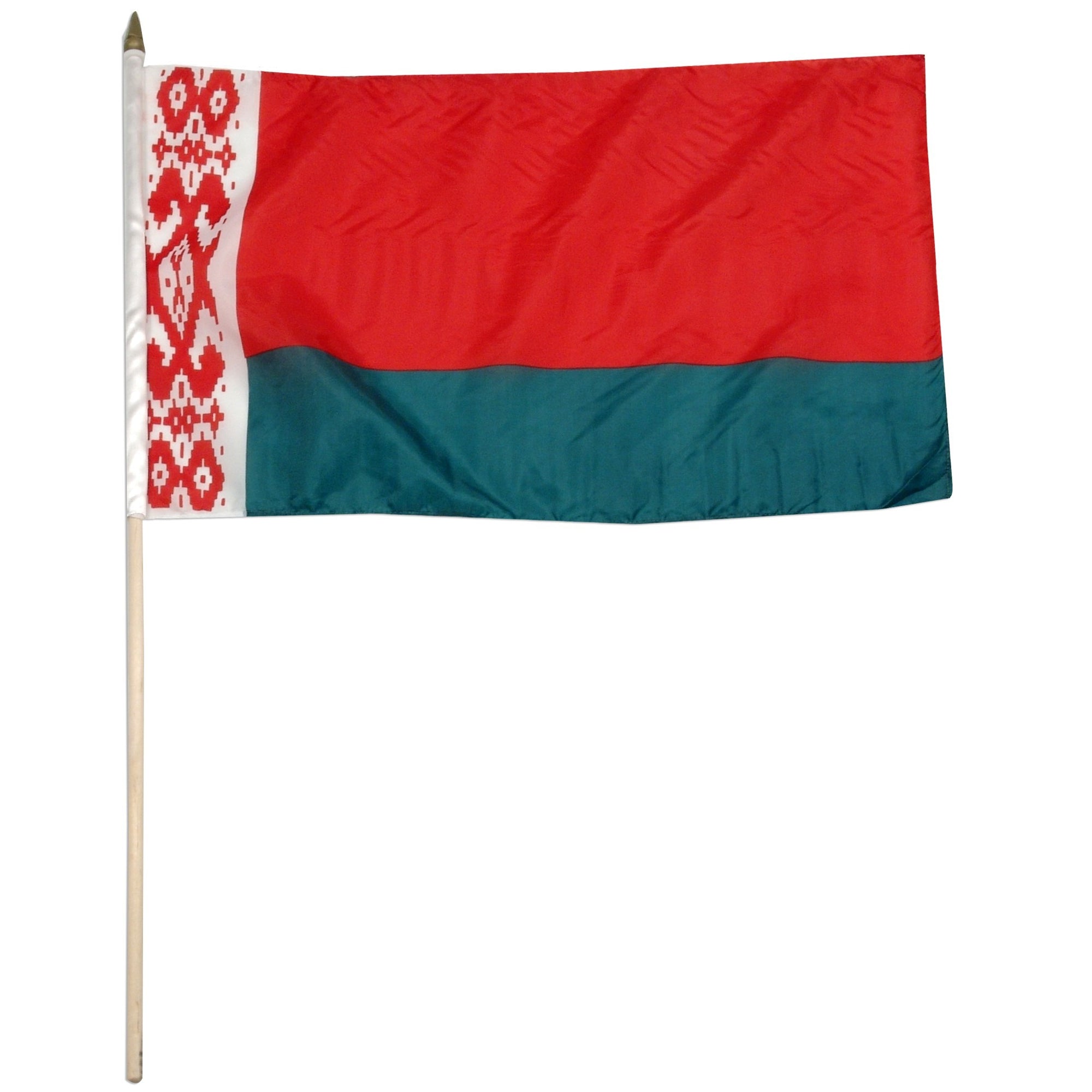 Belarus 12in x 18in Mounted Stick Flag