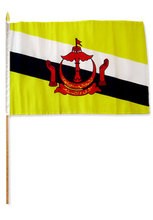 Brunei 12in x 18in Stick Flag