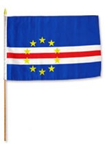 Cape Verde 12in x 18in Mounted Flag