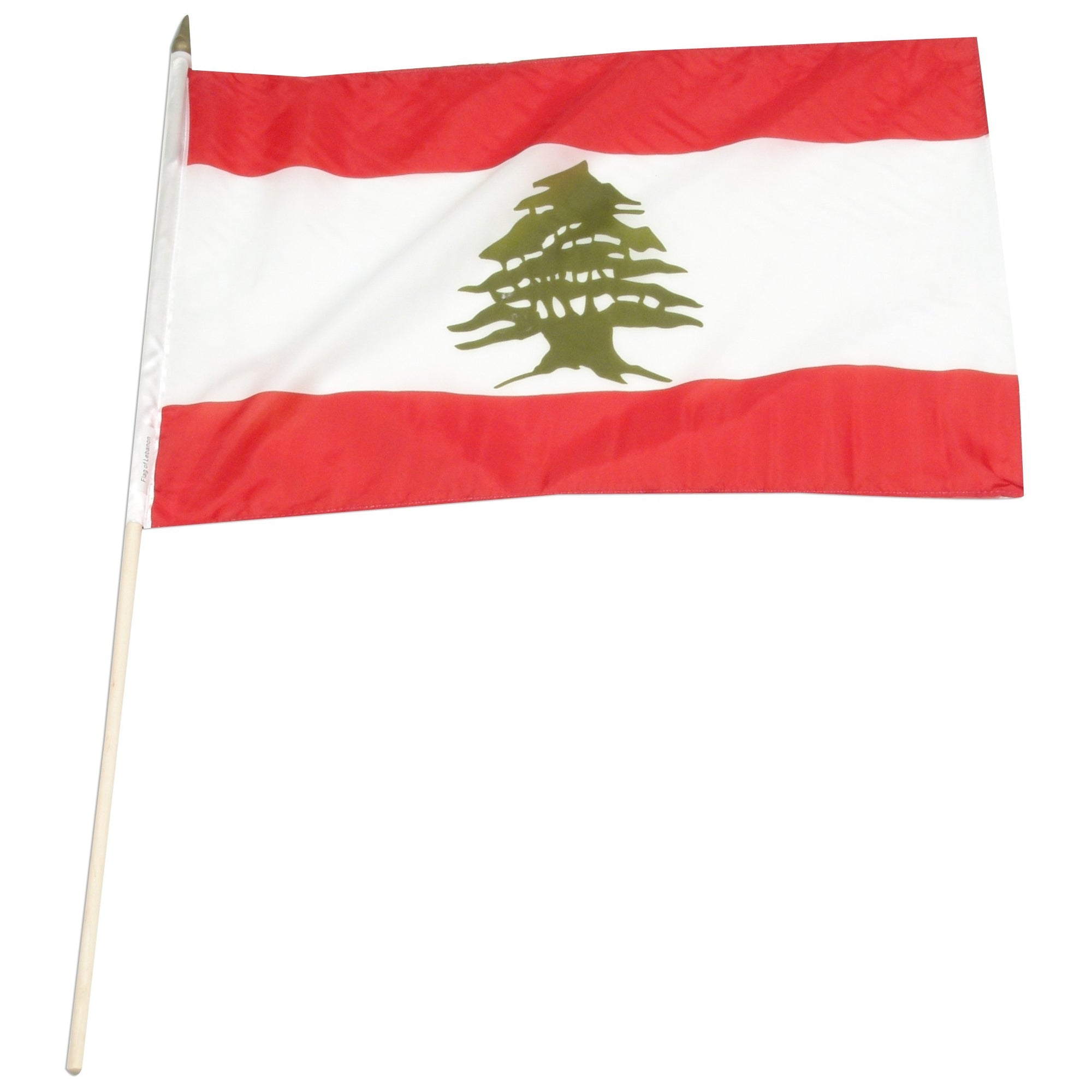 Lebanon 12in x 18in Mounted Flag