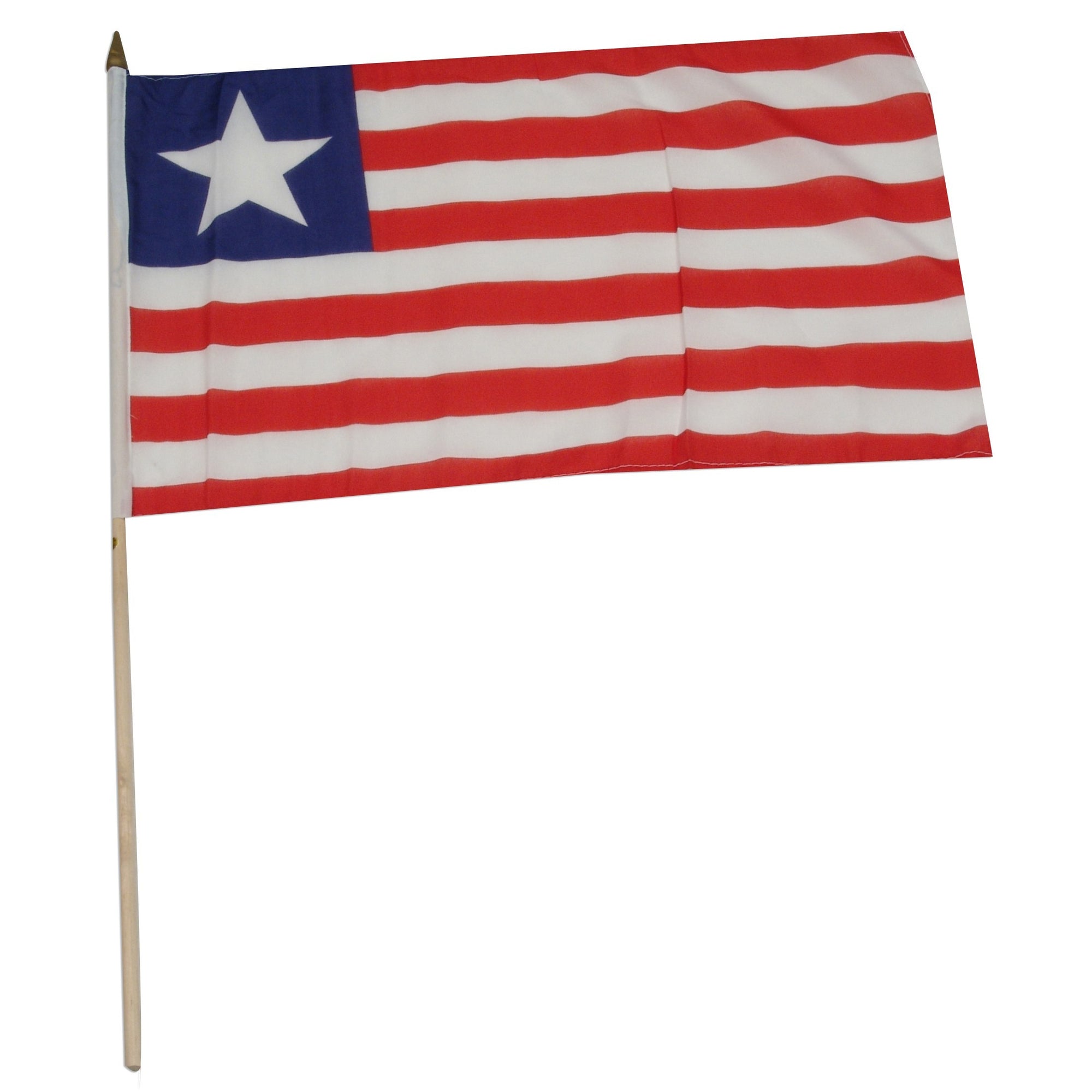 Liberia 12in x 18in Mounted Flag