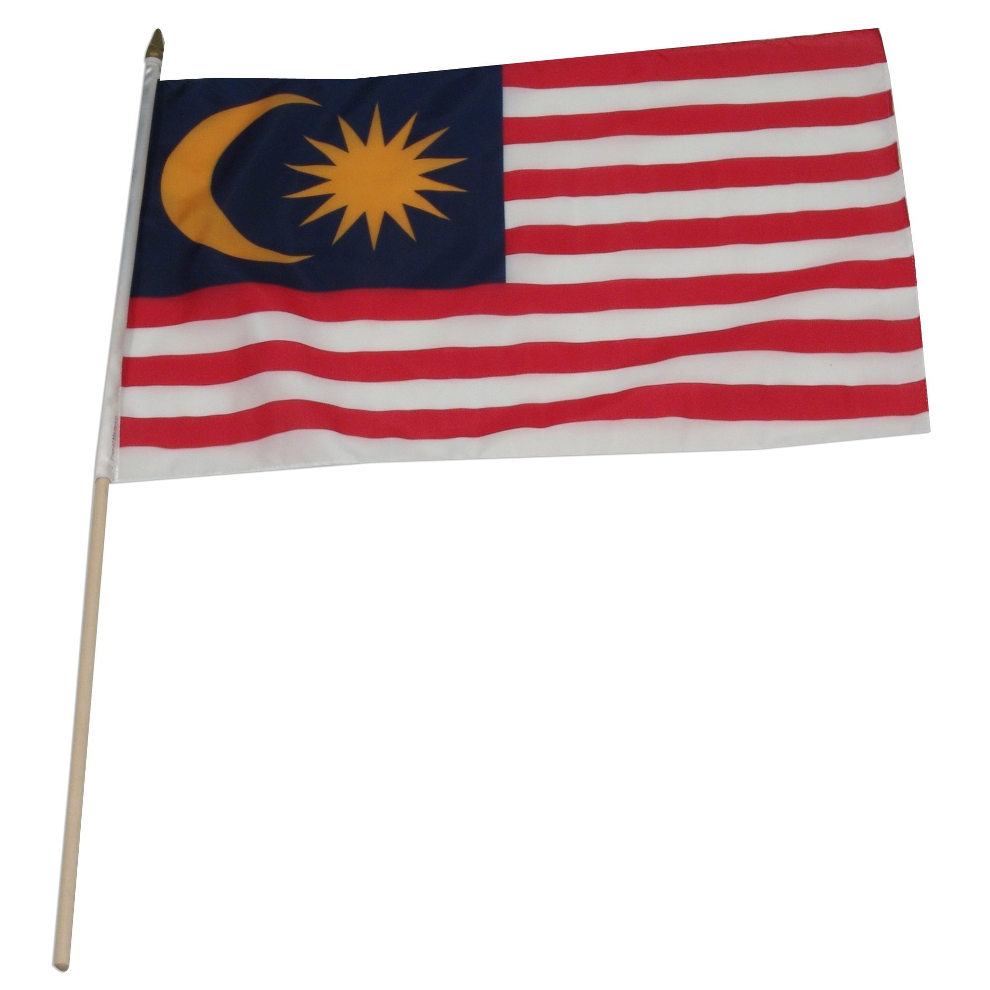 Malaysia 12in x 18in Mounted Flag