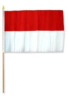 Monaco 12in x 18in Mounted Flag