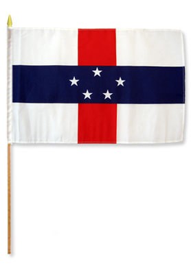 Netherlands Antilles 12in x 18in Mounted Flag