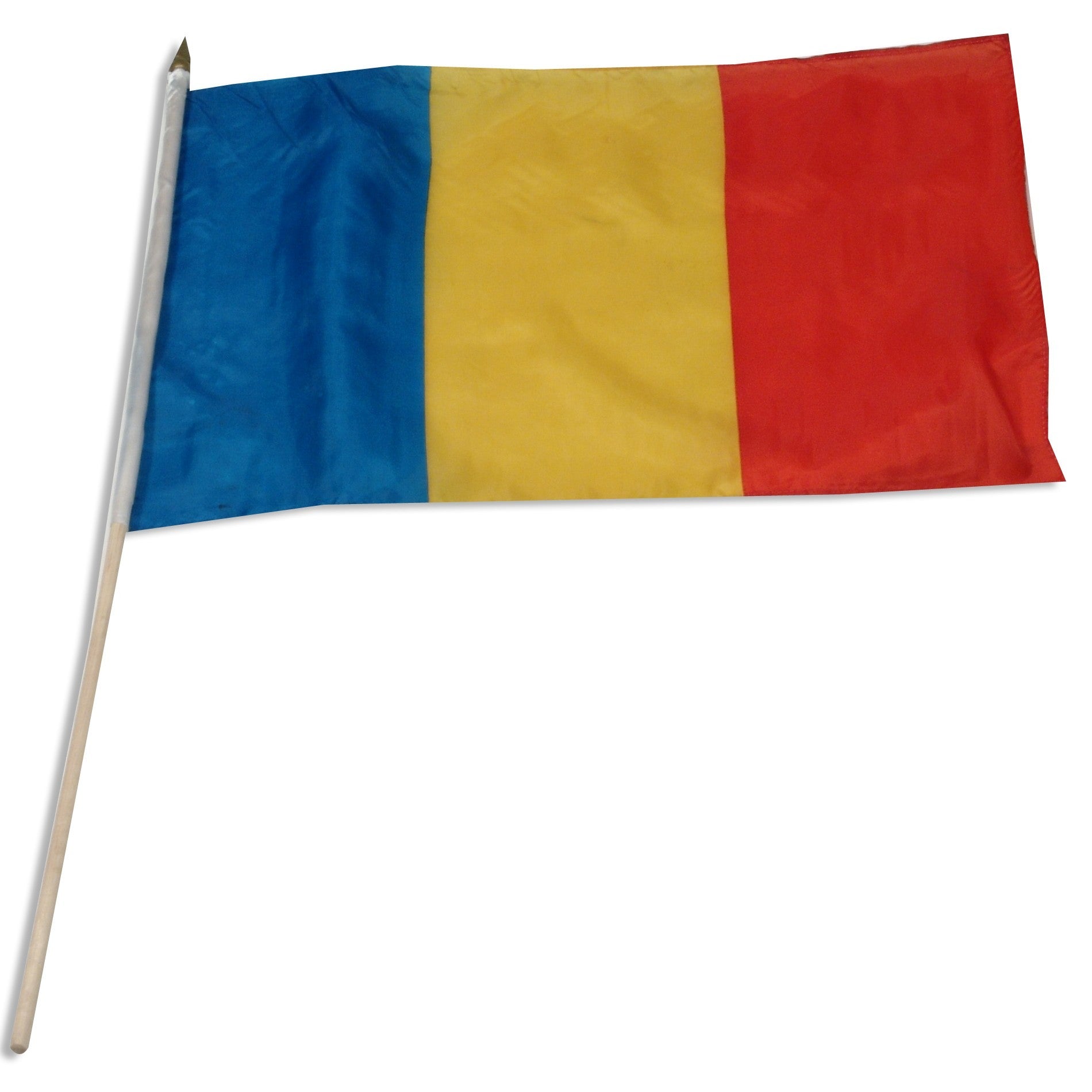 Romania 12in x 18in Mounted Flag