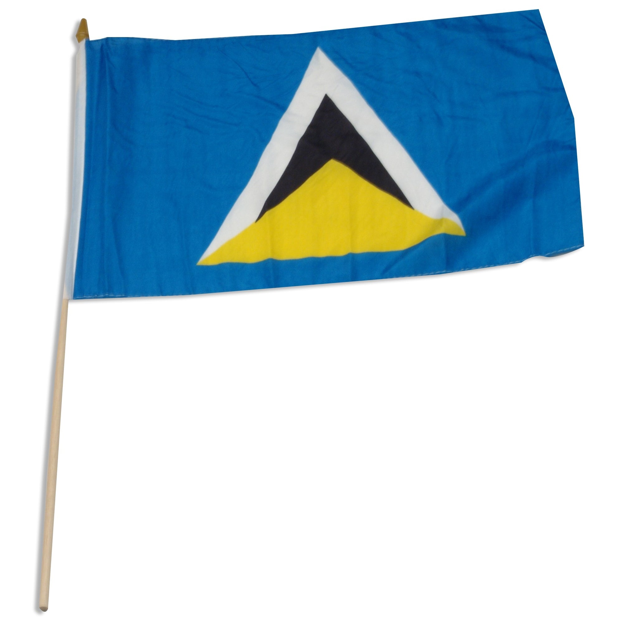 Saint Lucia 12in x 18in Mounted Flag