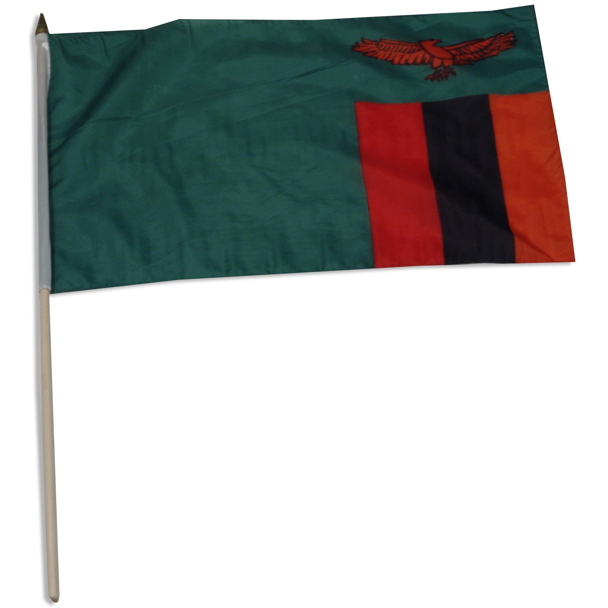 Zambia 12in x 18in Mounted Flag