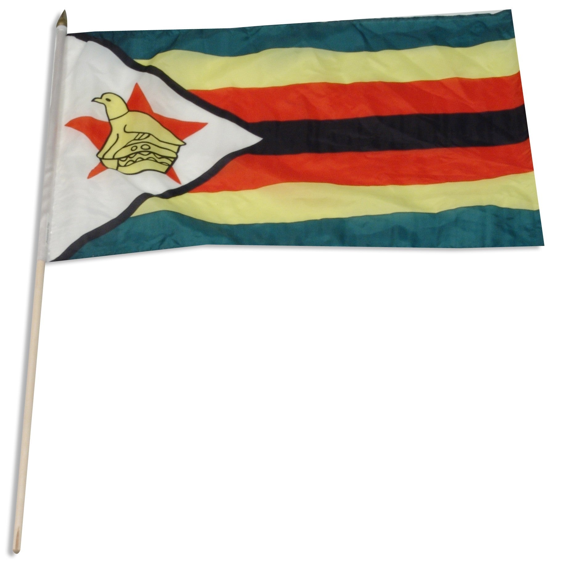 Zimbabwe 12in x 18in Mounted Flag