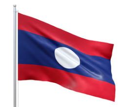 Laos 2ft x 3ft High Quality Outdoor Nylon Flag