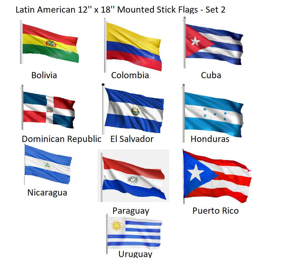 Latin American Flags for sale