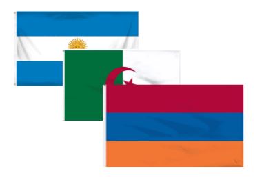 Banderas internacionales de interior de 2 pies x 3 pies
