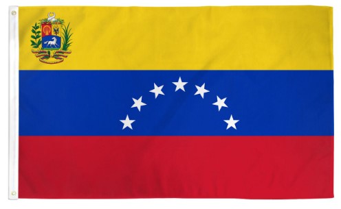 Bandera de poliéster interior de Venezuela de 2 pies x 3 pies