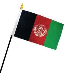 Afghanistan 4in x 6in Mini Handheld World Stick Country Flag