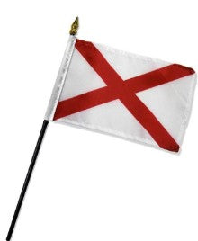 Alabama  4in x 6in Mounted State Flags